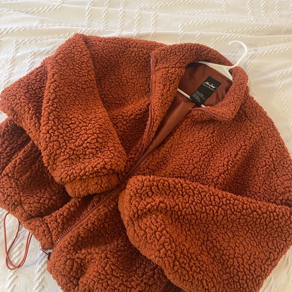 Rusty red soft comfy Sherpa , L - Picture 3 of 5